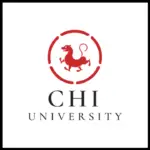 Logo of CHI University featuring a red lion within a circular design.